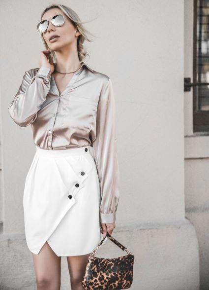 Side Step Asymmetrical Skirt