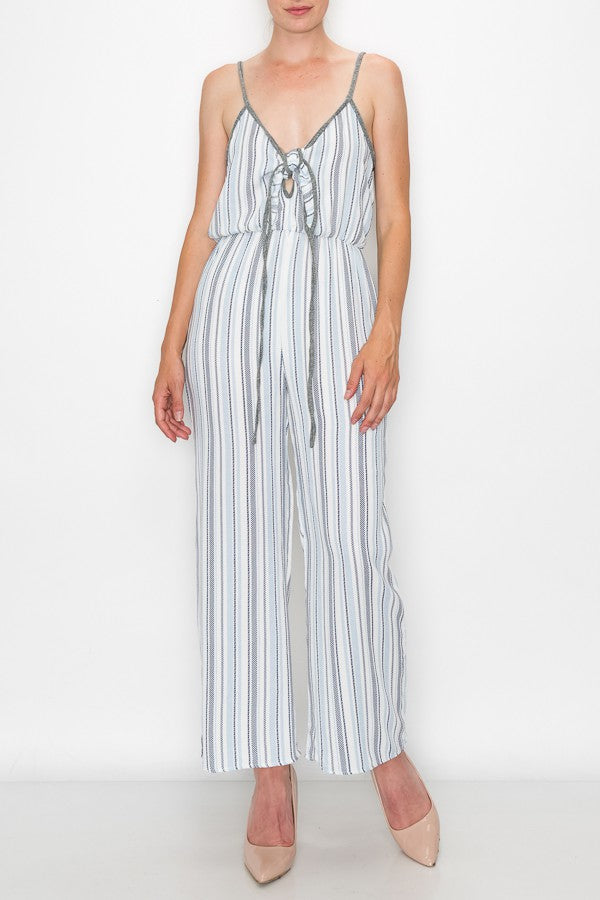 Hera Vee Front Tie Jumpsuit