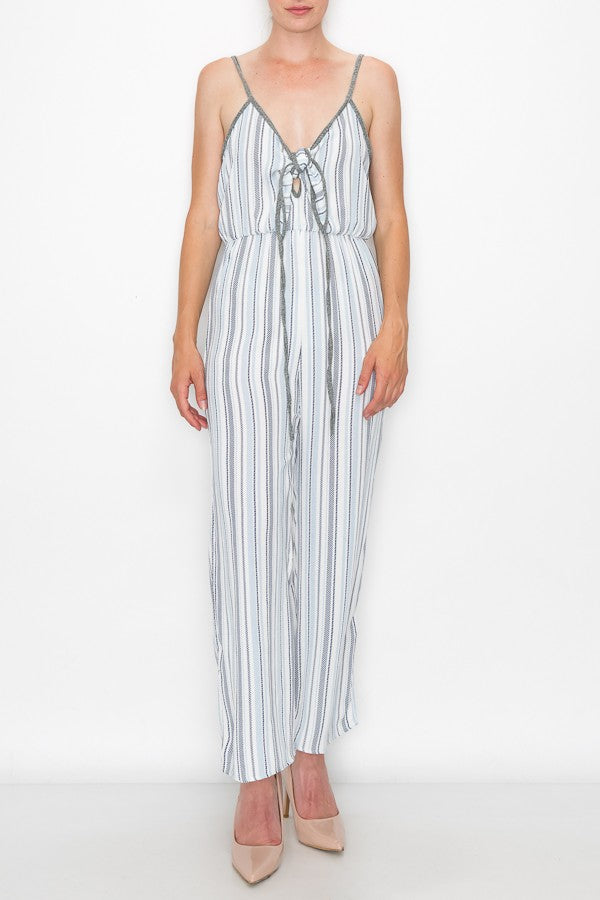 Hera Vee Front Tie Jumpsuit