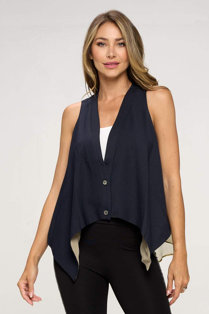 Lennox Layered Button Vest