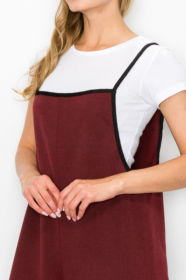 Hera Vee Oversized Jumpsuit in Burgundy