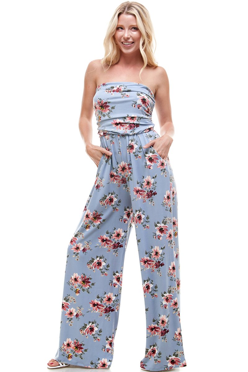 ARROW Floral Strapless Jumpsuit