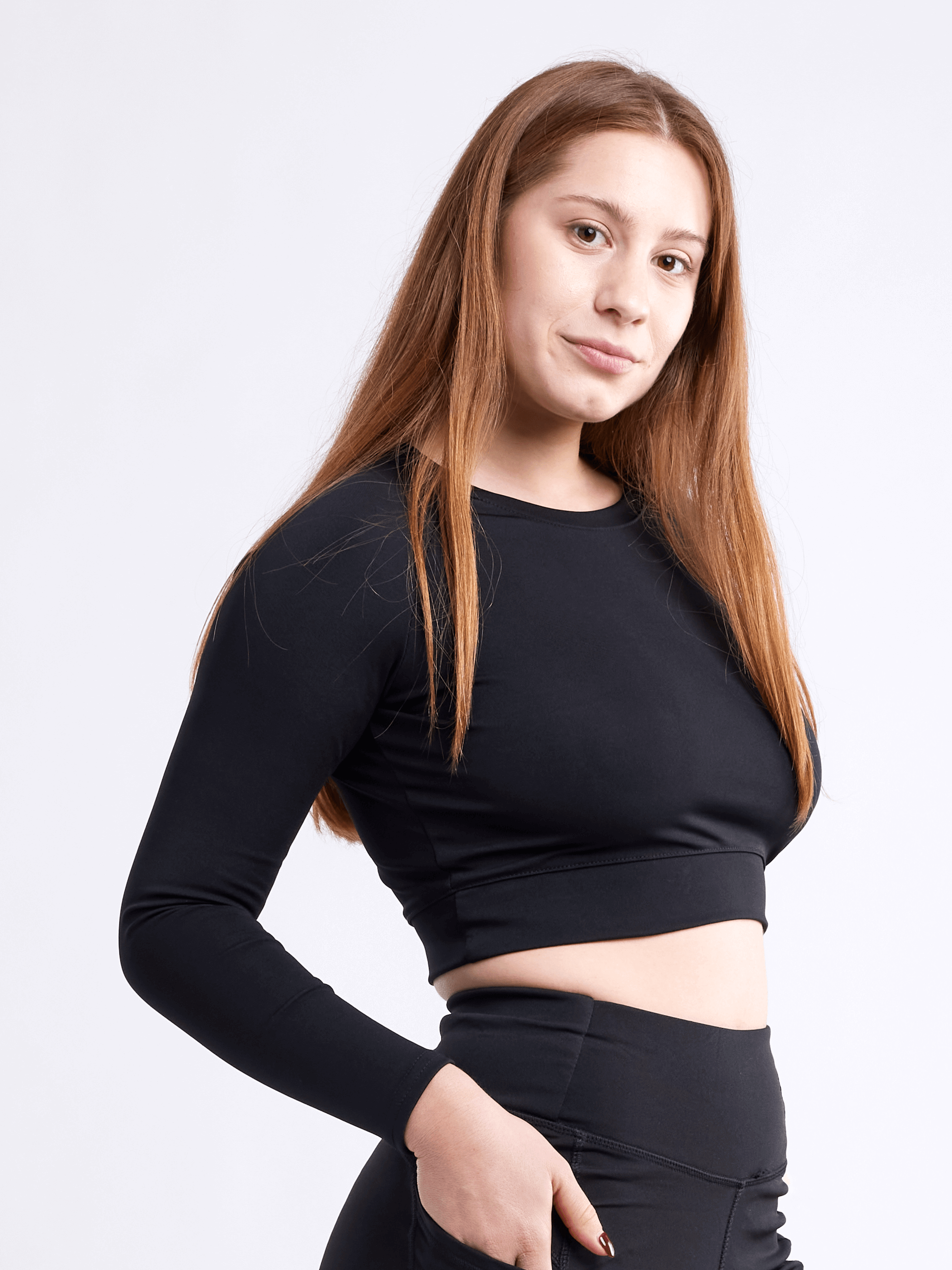 Kimberly Long-Sleeve Crop Top