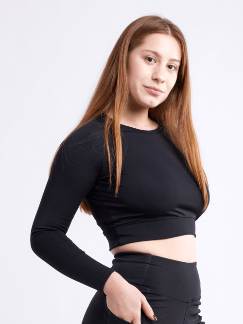 Kimberly Long-Sleeve Crop Top
