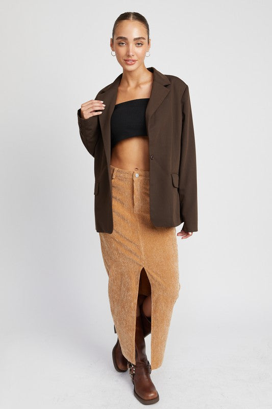 Sierra Ridge Corduroy Midi Skirt