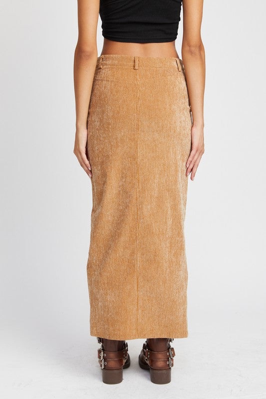 Sierra Ridge Corduroy Midi Skirt