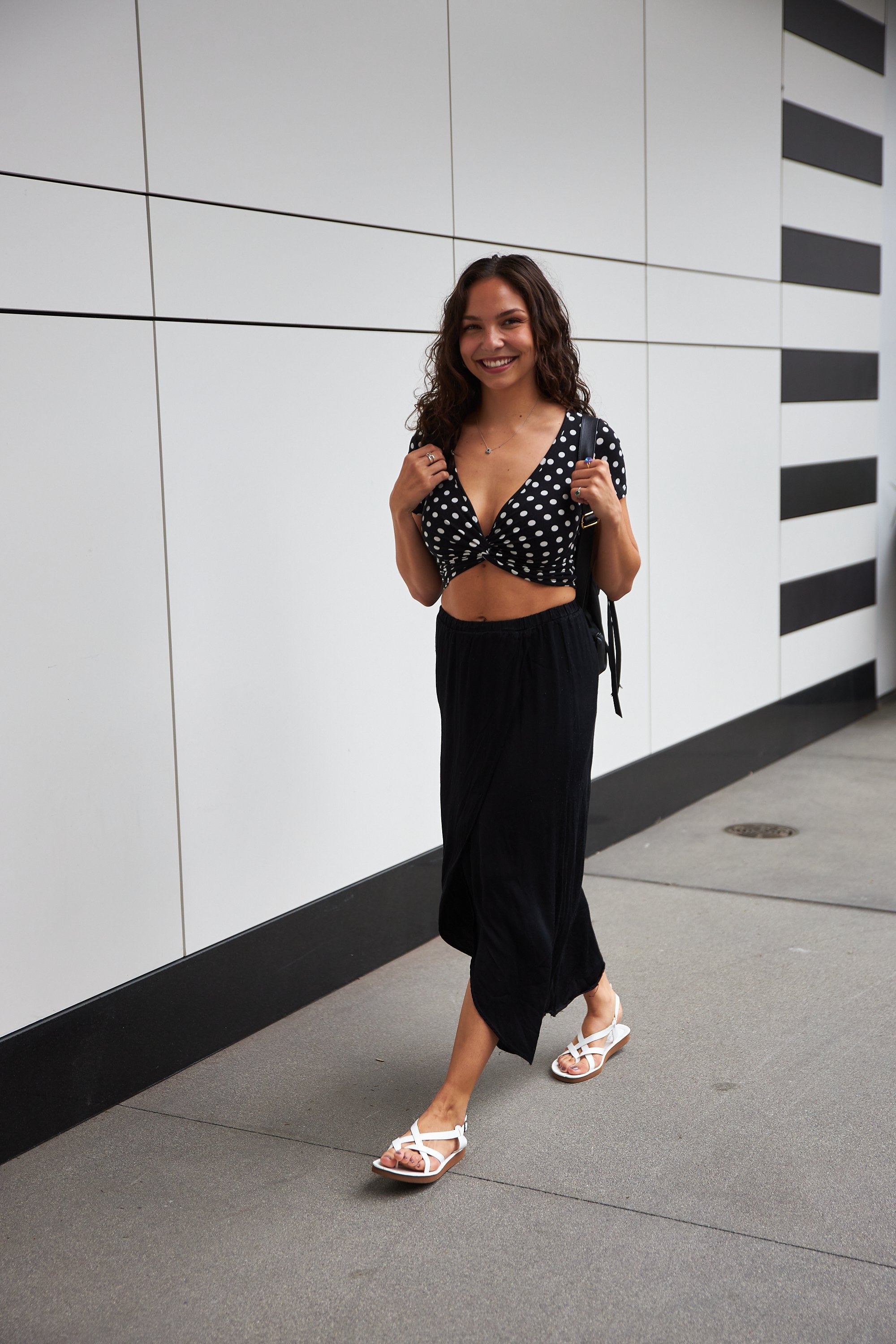 Pear Bernardo Sandal in White
