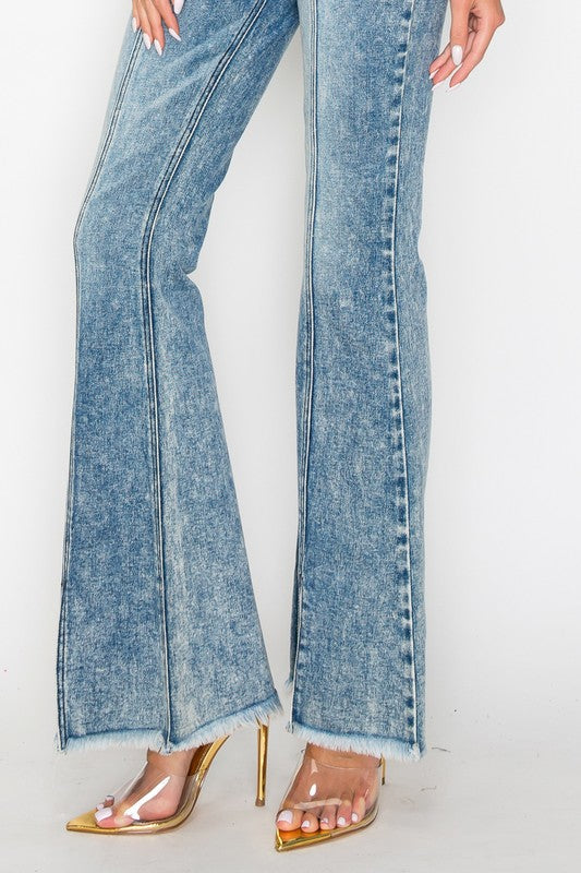 Diane Oma Stretch Flare Front Seam Jeans