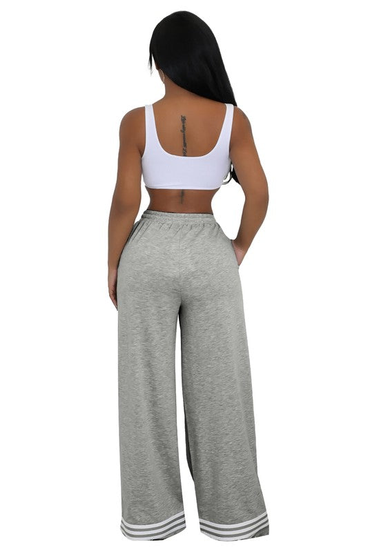 Riley Sport Stripe Wide Leg Pants