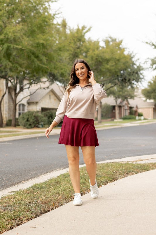 Scarlet Spin Skort