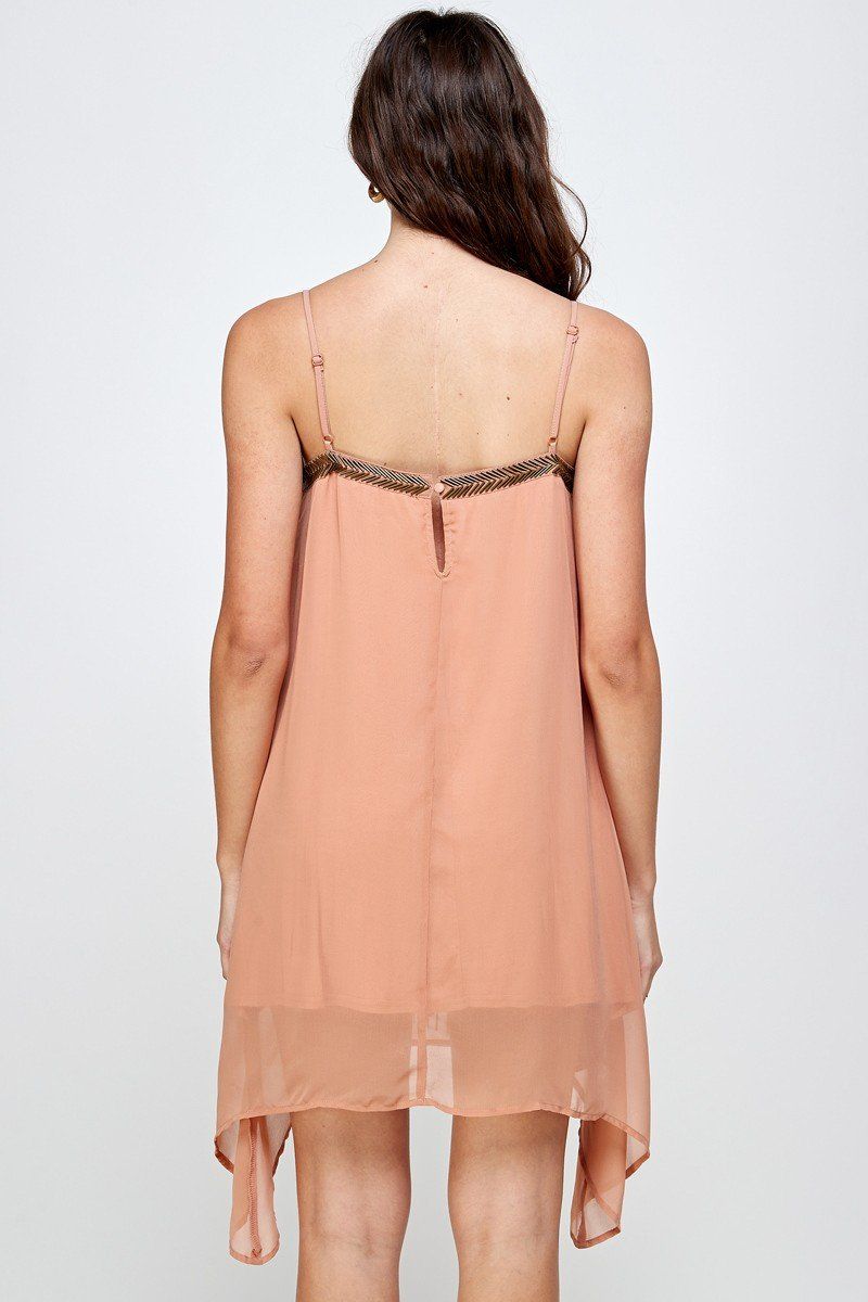 ARROW Flowy Sleeveless Dress with Metallic Accents