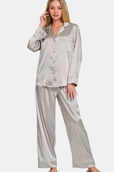 Silkwind Button-Down Sleep Set