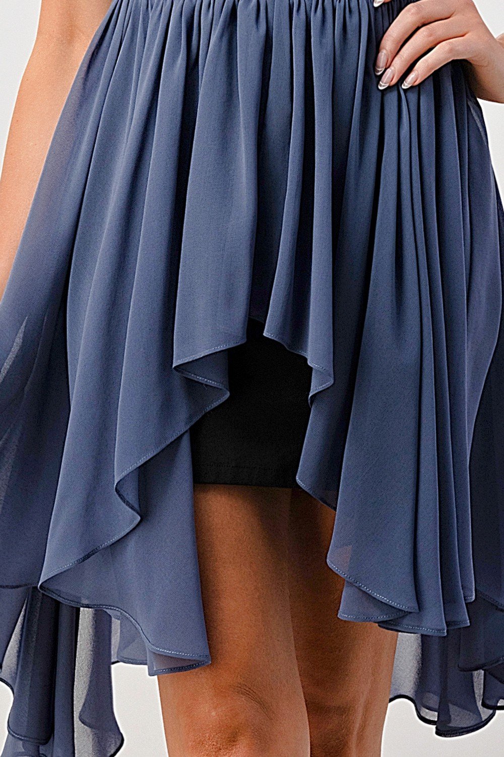 ARROW Strapless Lace-Up High-Low Dress
