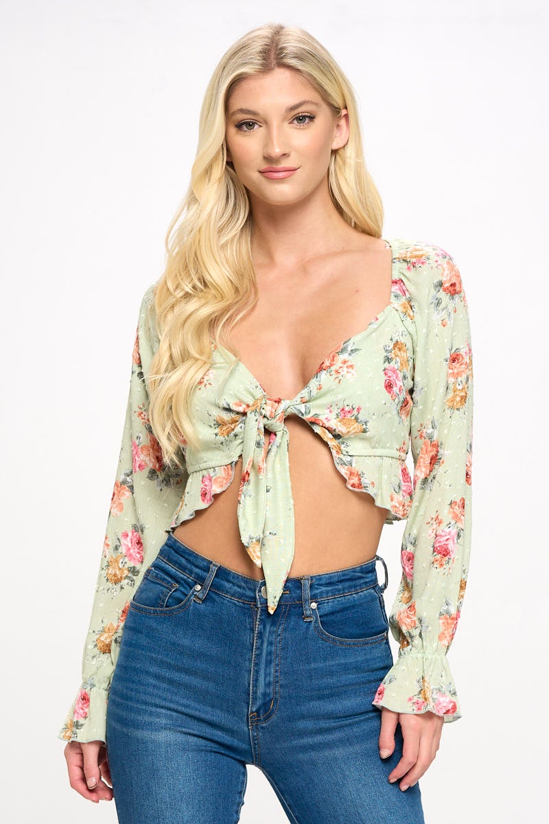 ARROW Boho Ruffle Crop Top