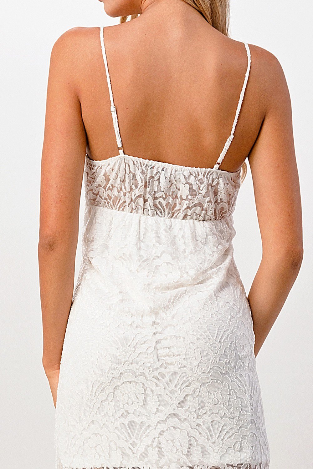 Midnight Lace Front-Slit Maxi Dress