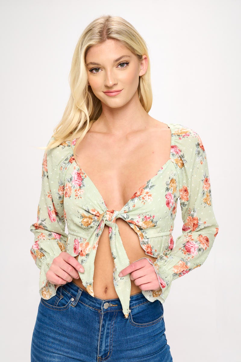 ARROW Boho Ruffle Crop Top