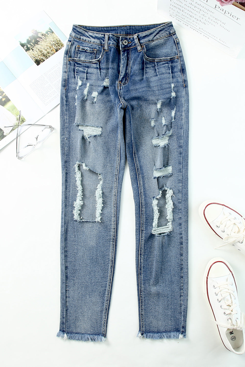 Amari Mendez High Waist Boyfriend Jeans