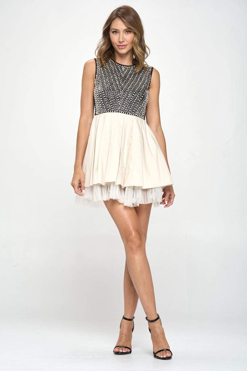 ARROW Embellished Bodice Tulle Skirt Dress