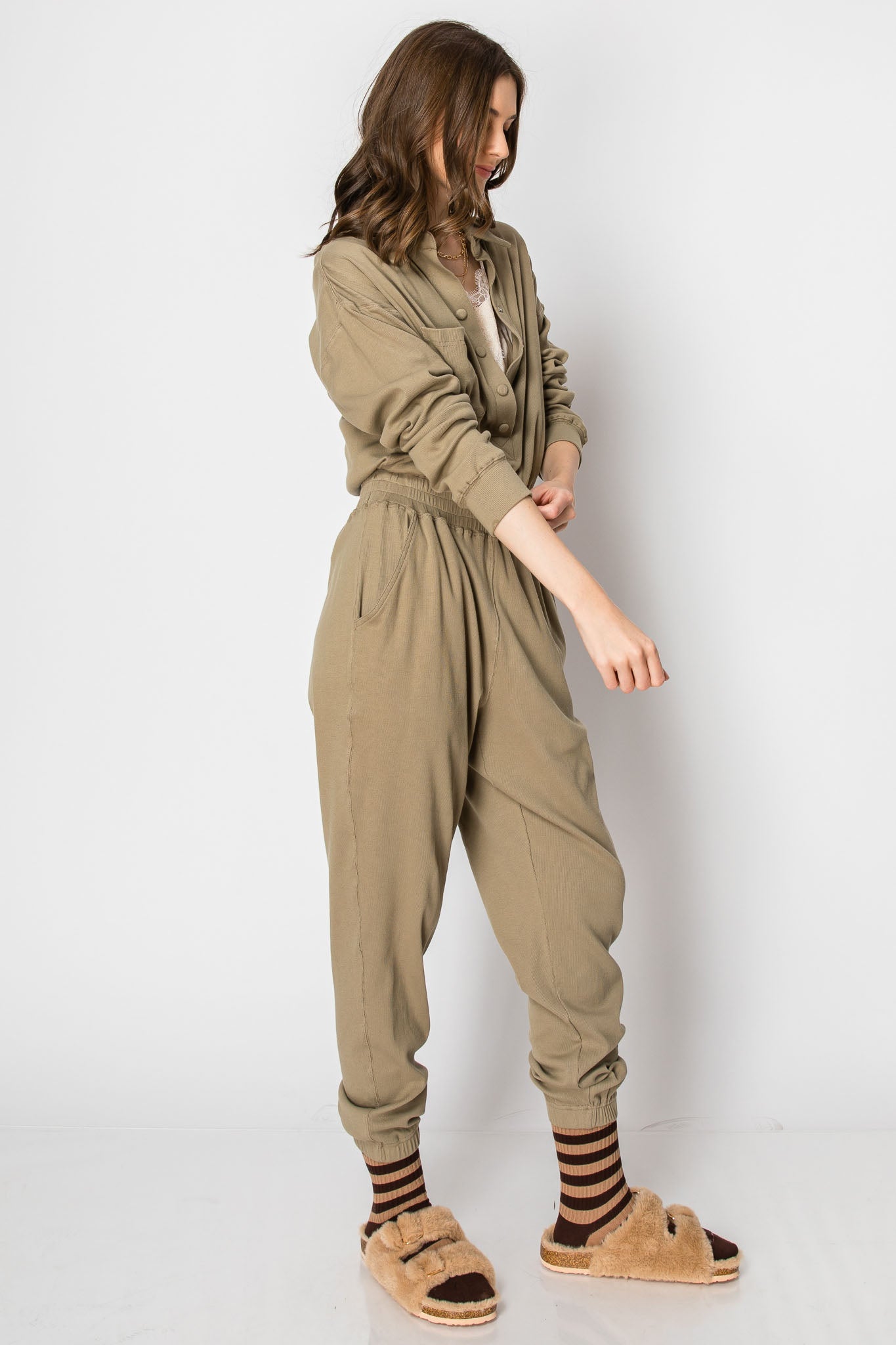 Amelia Harper Snap Button Jumpsuit
