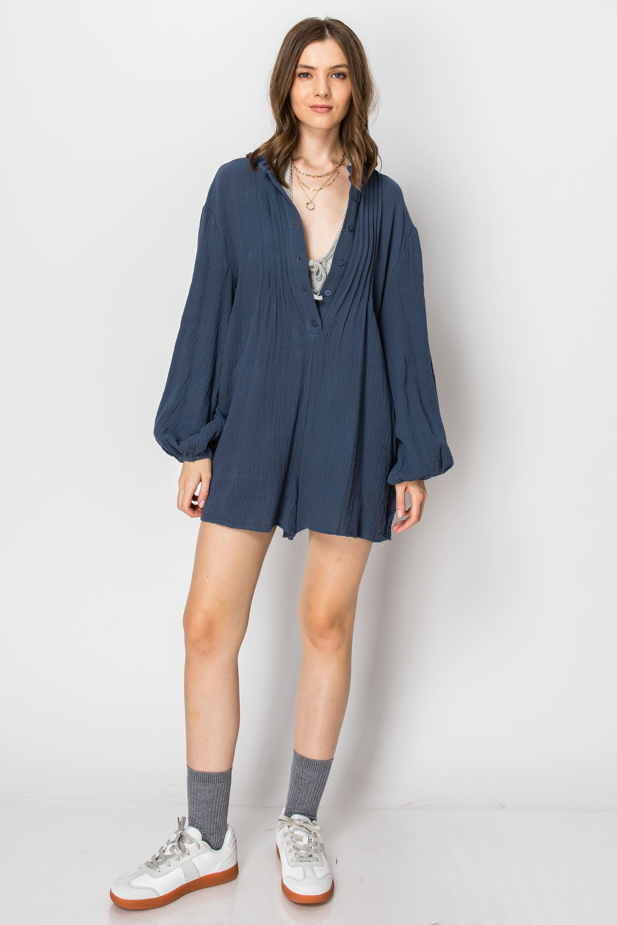 Amelia Harper Long Sleeve Romper