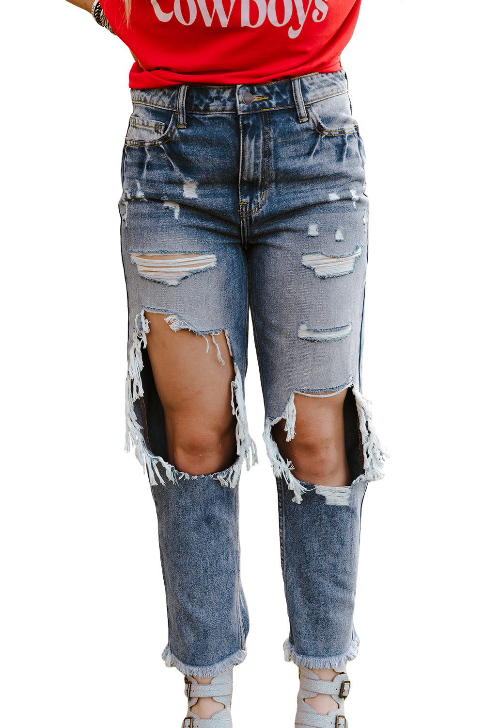 Amari Mendez High Waist Boyfriend Jeans
