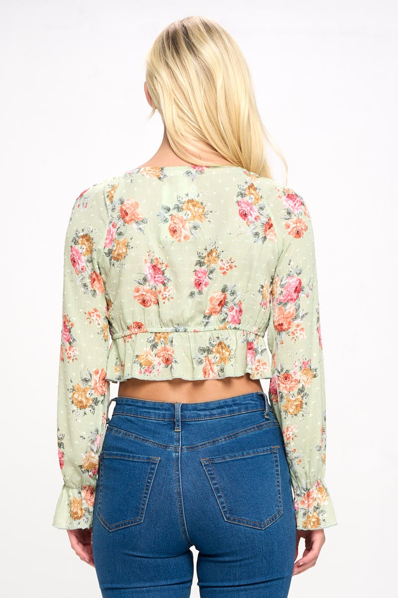 ARROW Boho Ruffle Crop Top