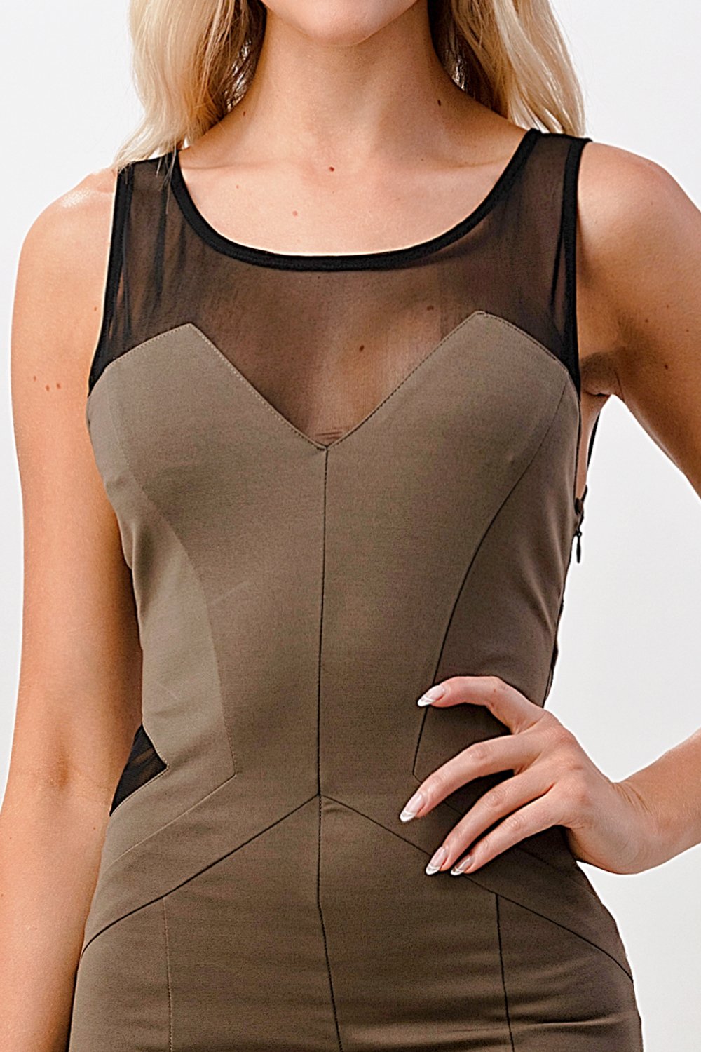 ARROW Mesh Insert Bodycon Dress