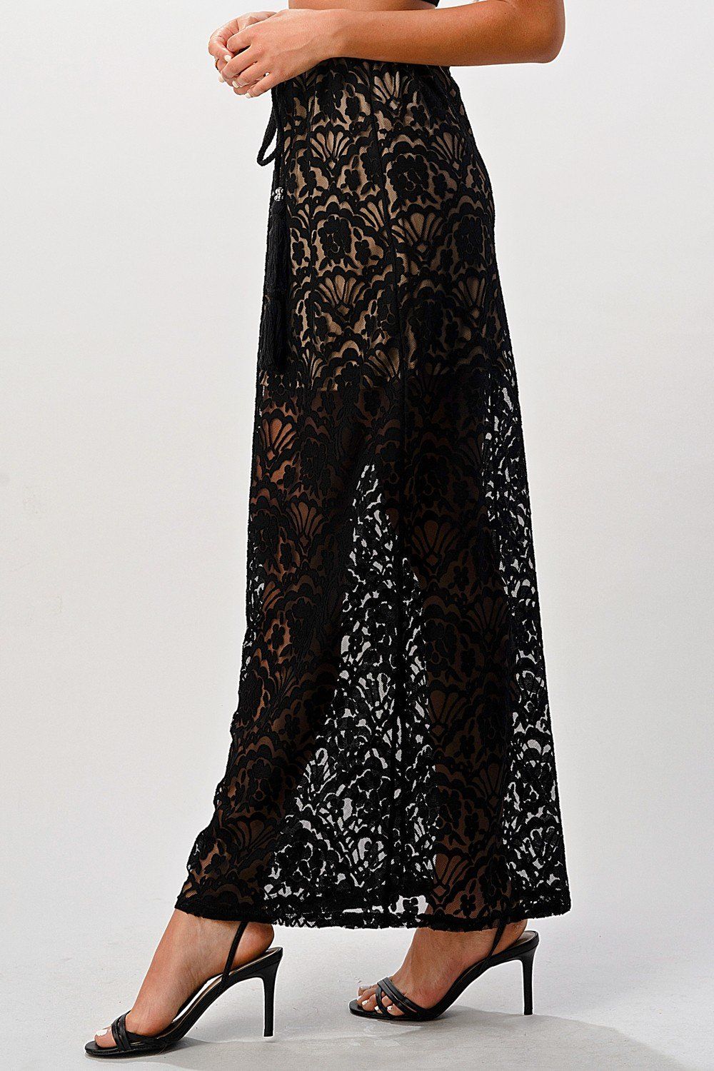 ARROW Drawstring Maxi Skirt
