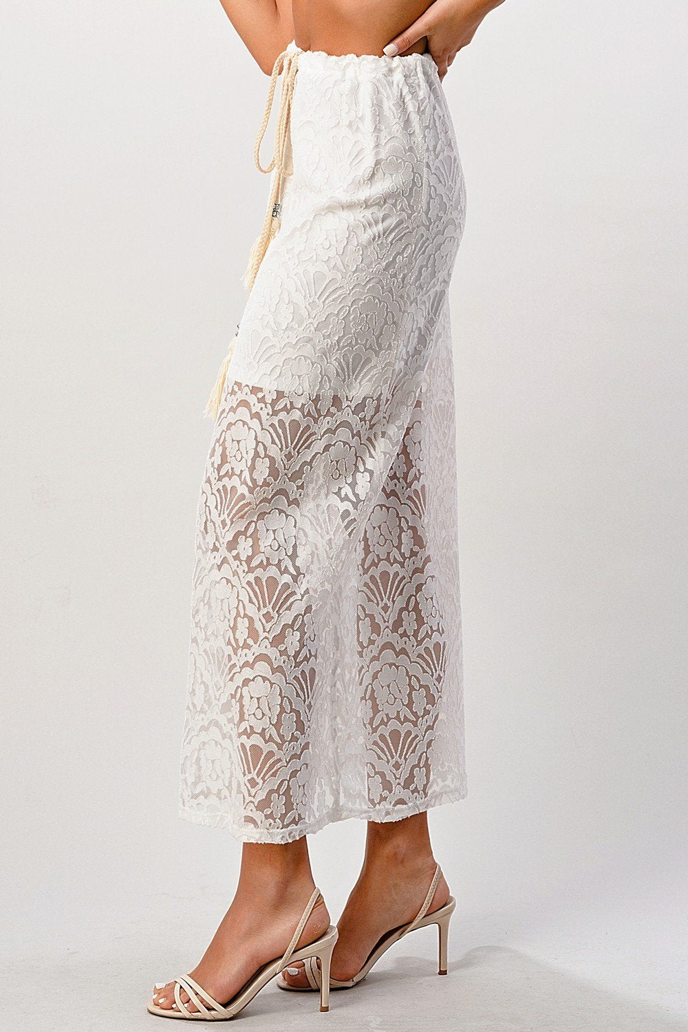 ARROW Drawstring Maxi Skirt