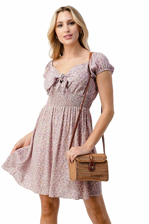 ARROW Bow Tie Sleeve Floral Emma Dress