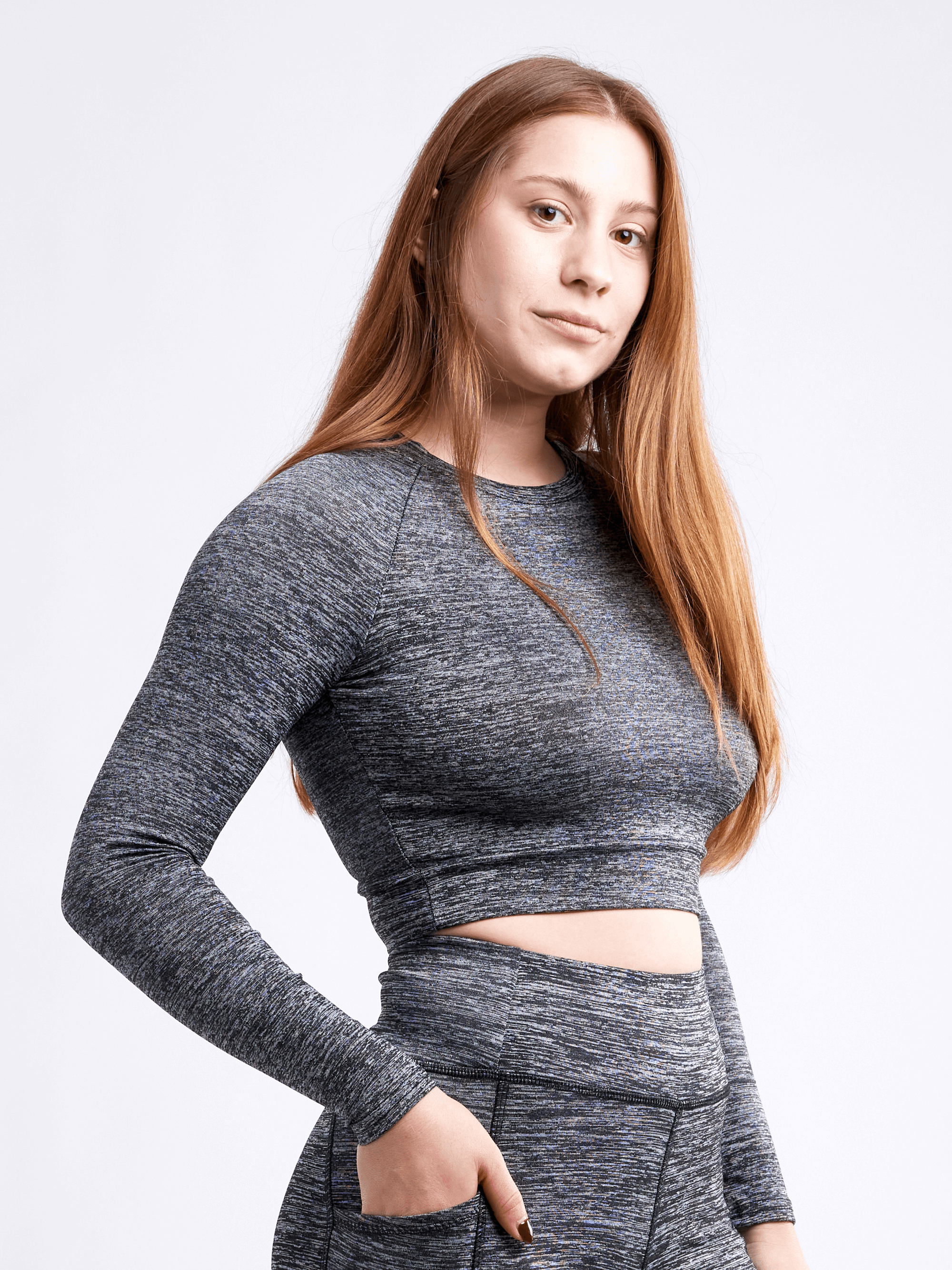 Kimberly Long-Sleeve Crop Top