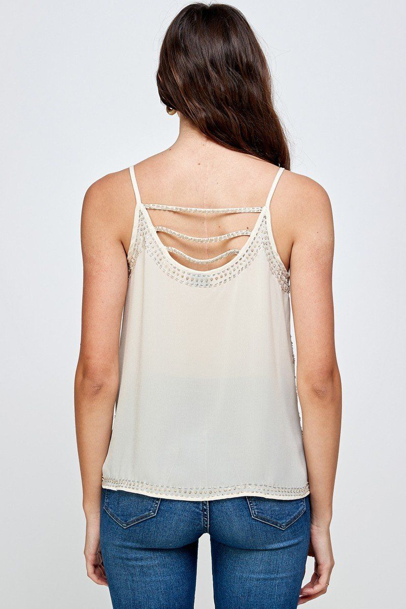 Chic Embellished Cami Tank
