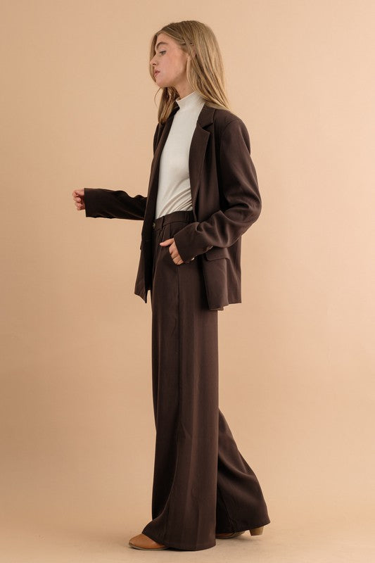 Noir Tailored Wide Leg Trouser