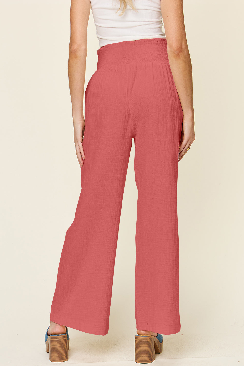 Harbor Ease Smocked Wide Leg Pants