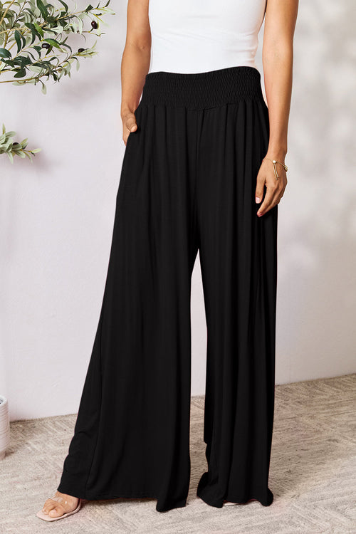 CloudSoft Smocked Waist Wide Leg Pants