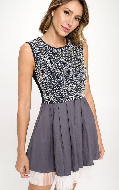 ARROW Embellished Bodice Tulle Skirt Dress