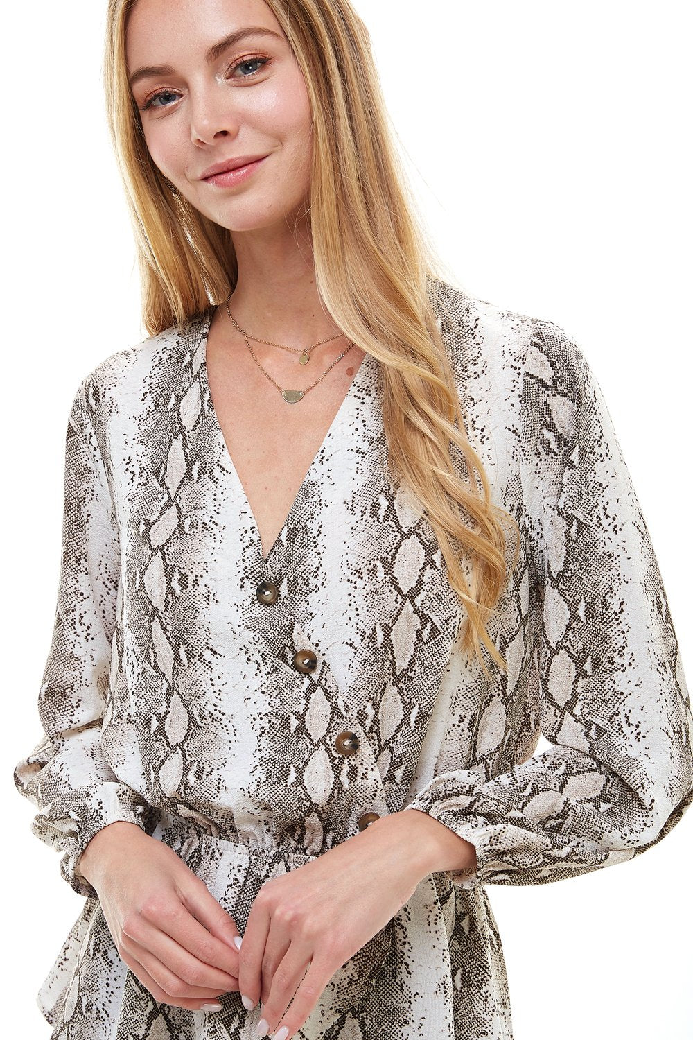 ARROW Snake V-Neck Blouse