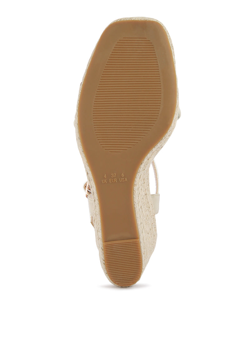 Lisa Augie Woven Wedge Sandals