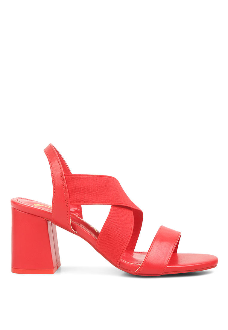 Fresca Summer Straps Block Heel Sandals