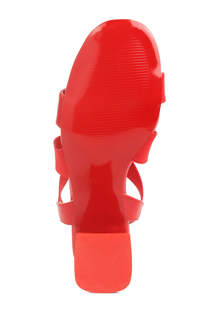 Fresca Summer Straps Block Heel Sandals