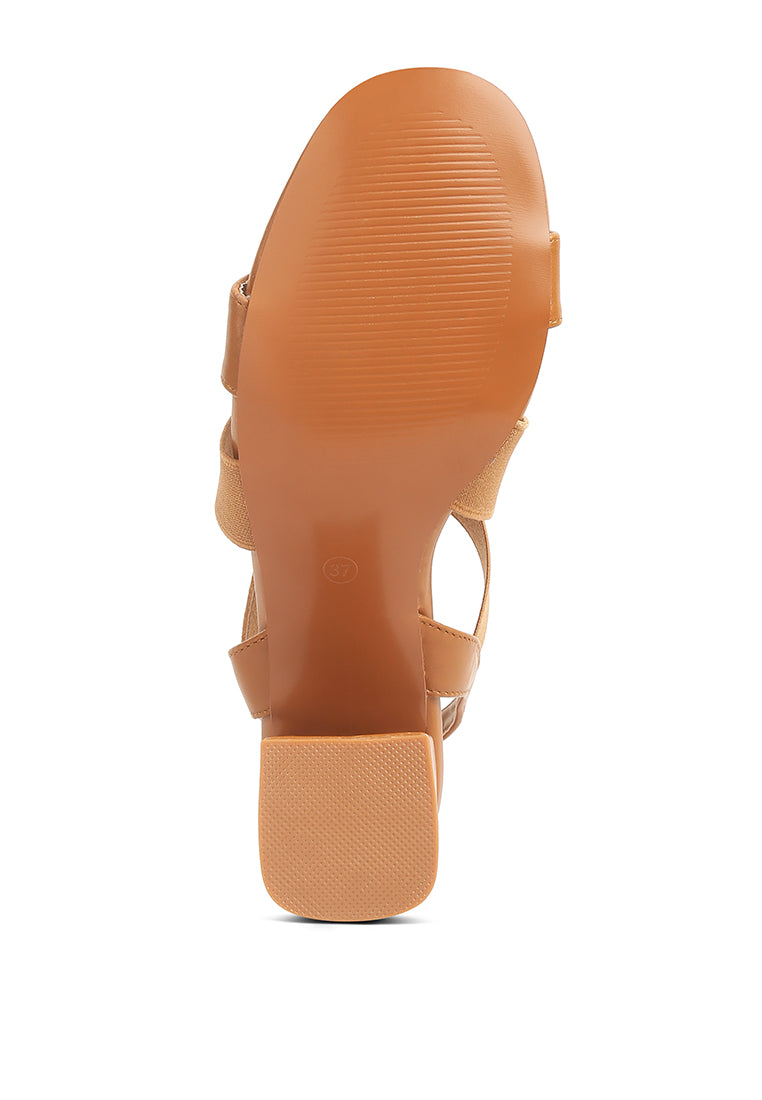 Fresca Summer Straps Block Heel Sandals
