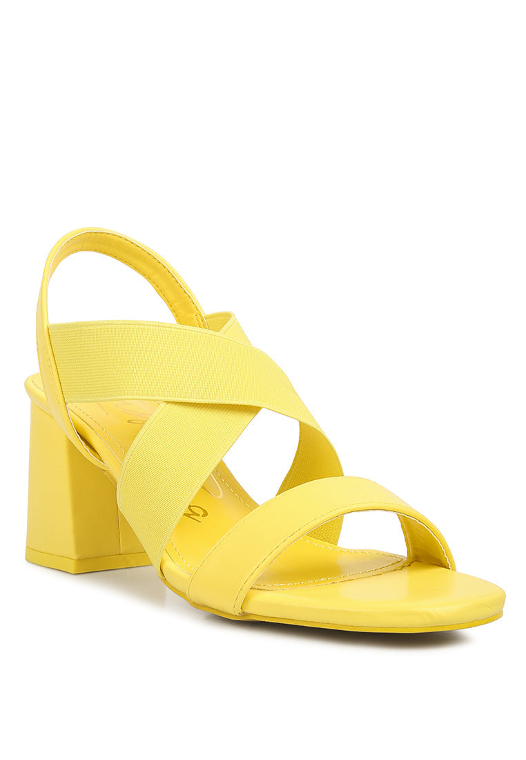 Fresca Summer Straps Block Heel Sandals