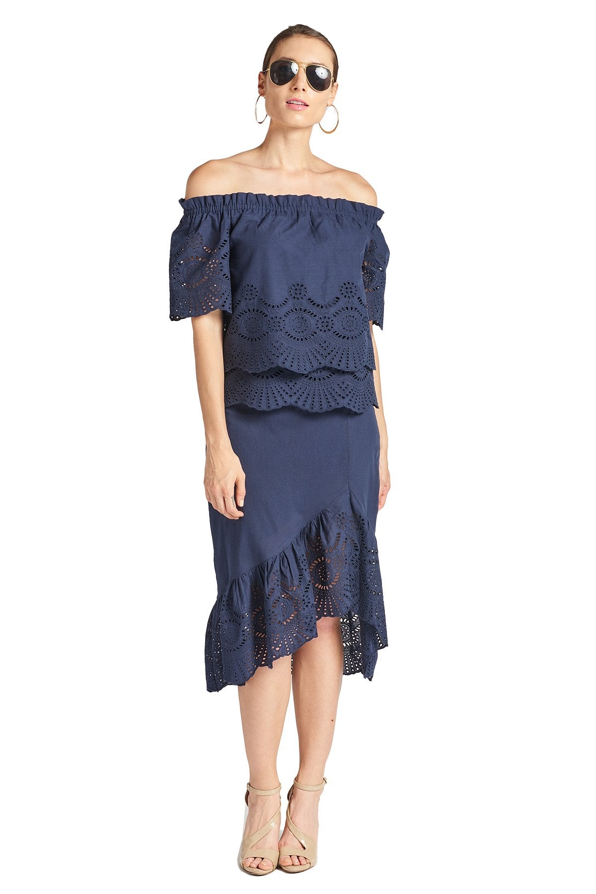 Aspen Summer Asymmetric Hi-Lo Skirt