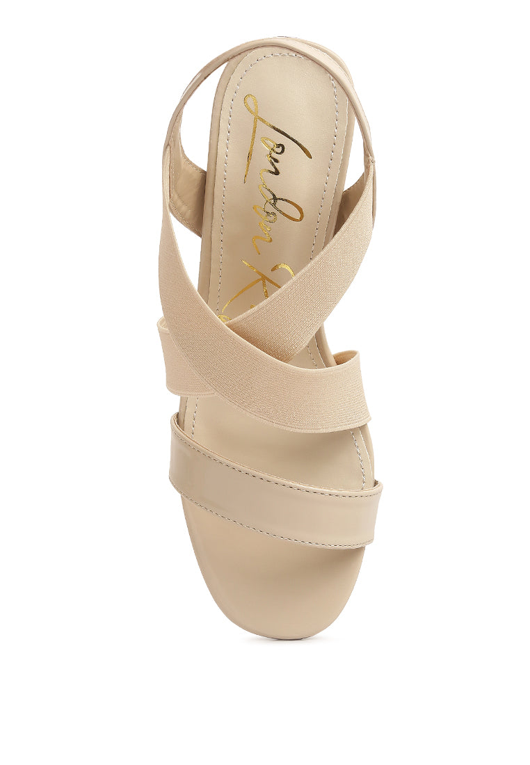 NINA Elastic Strap Block Heels