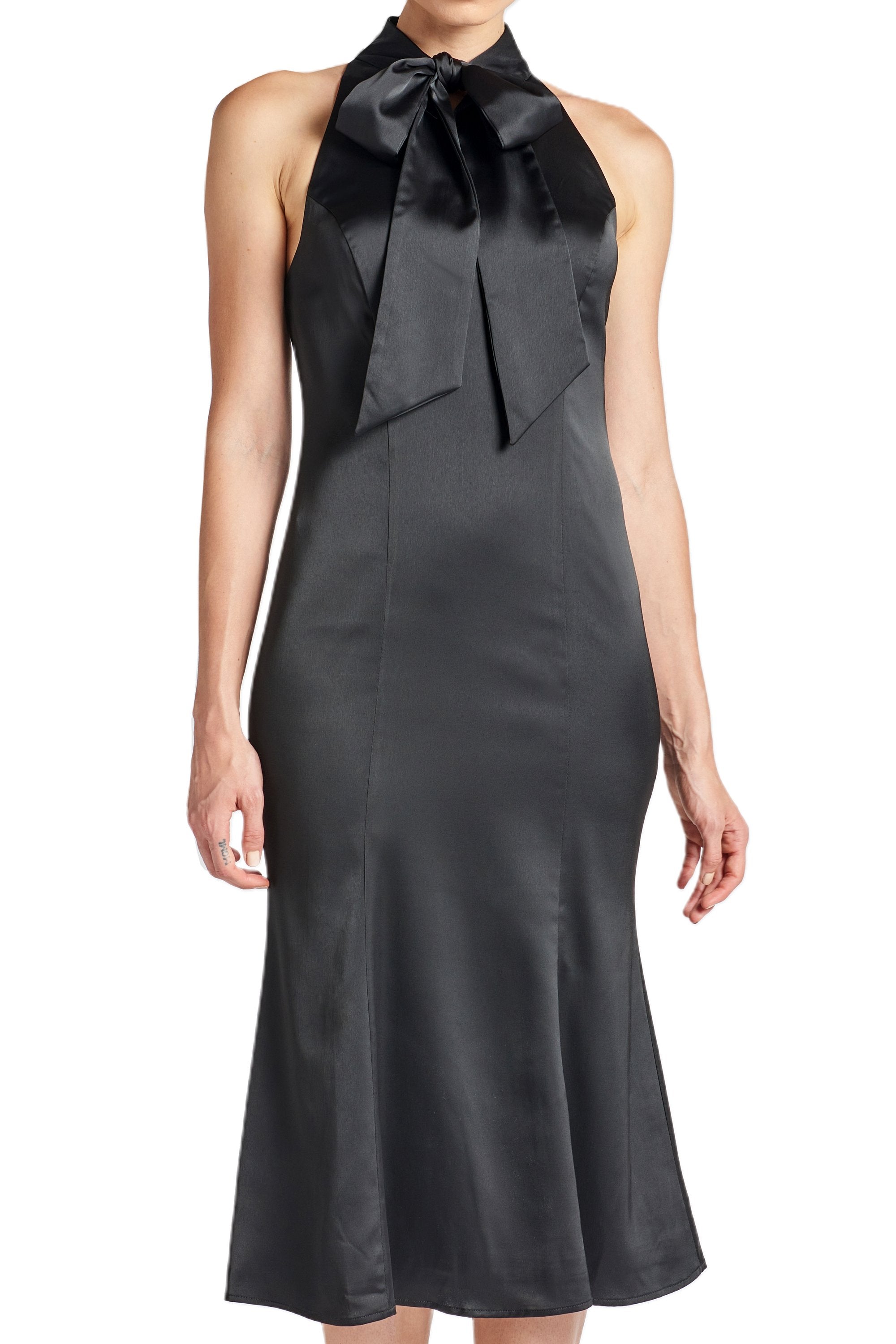 Eloise Satin Mermaid Dress With Neck Tie