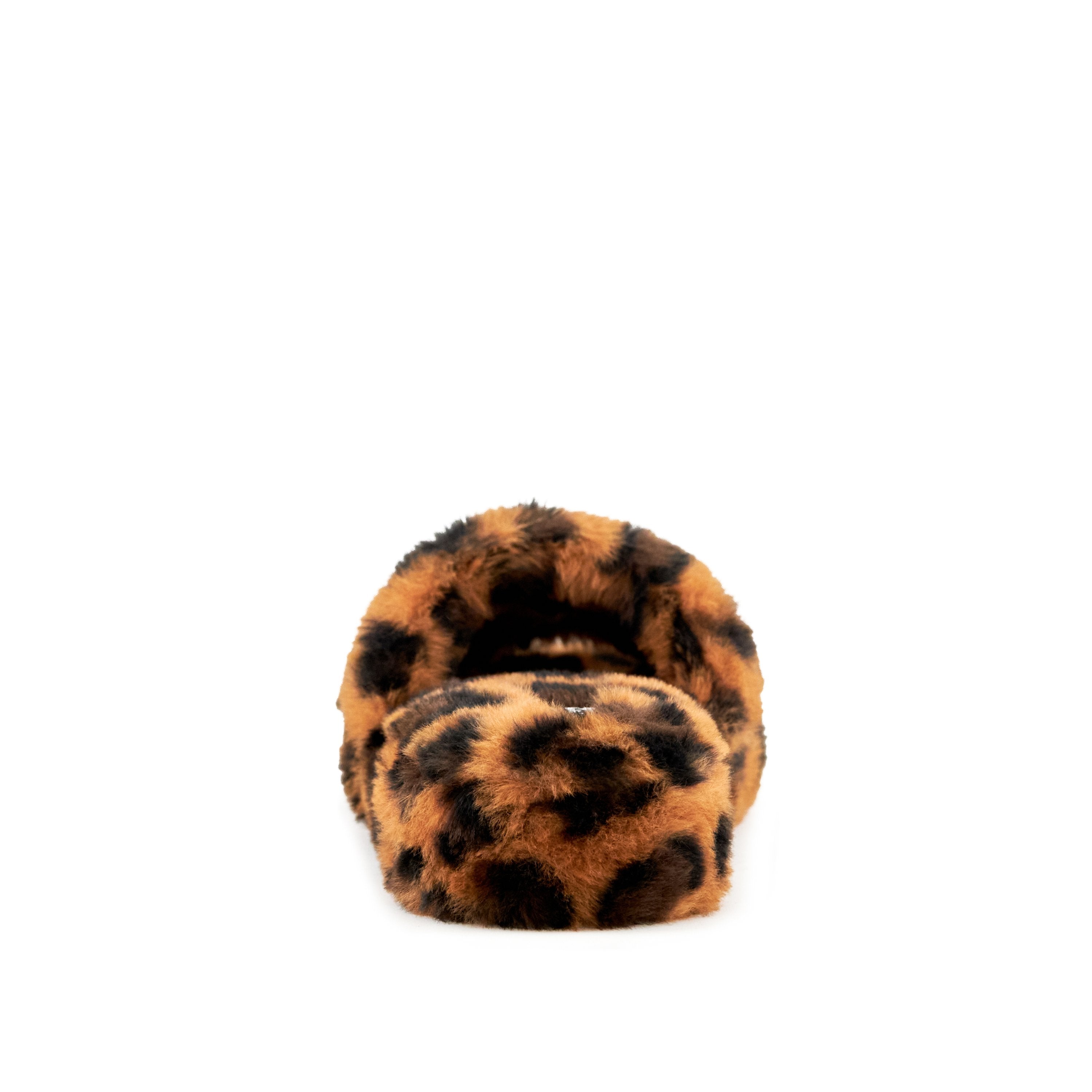 Geneva Faux Leopard Fur Slipper