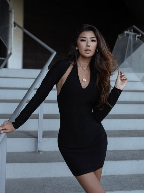 TALIA Knit On Town Dress Cardigan Set