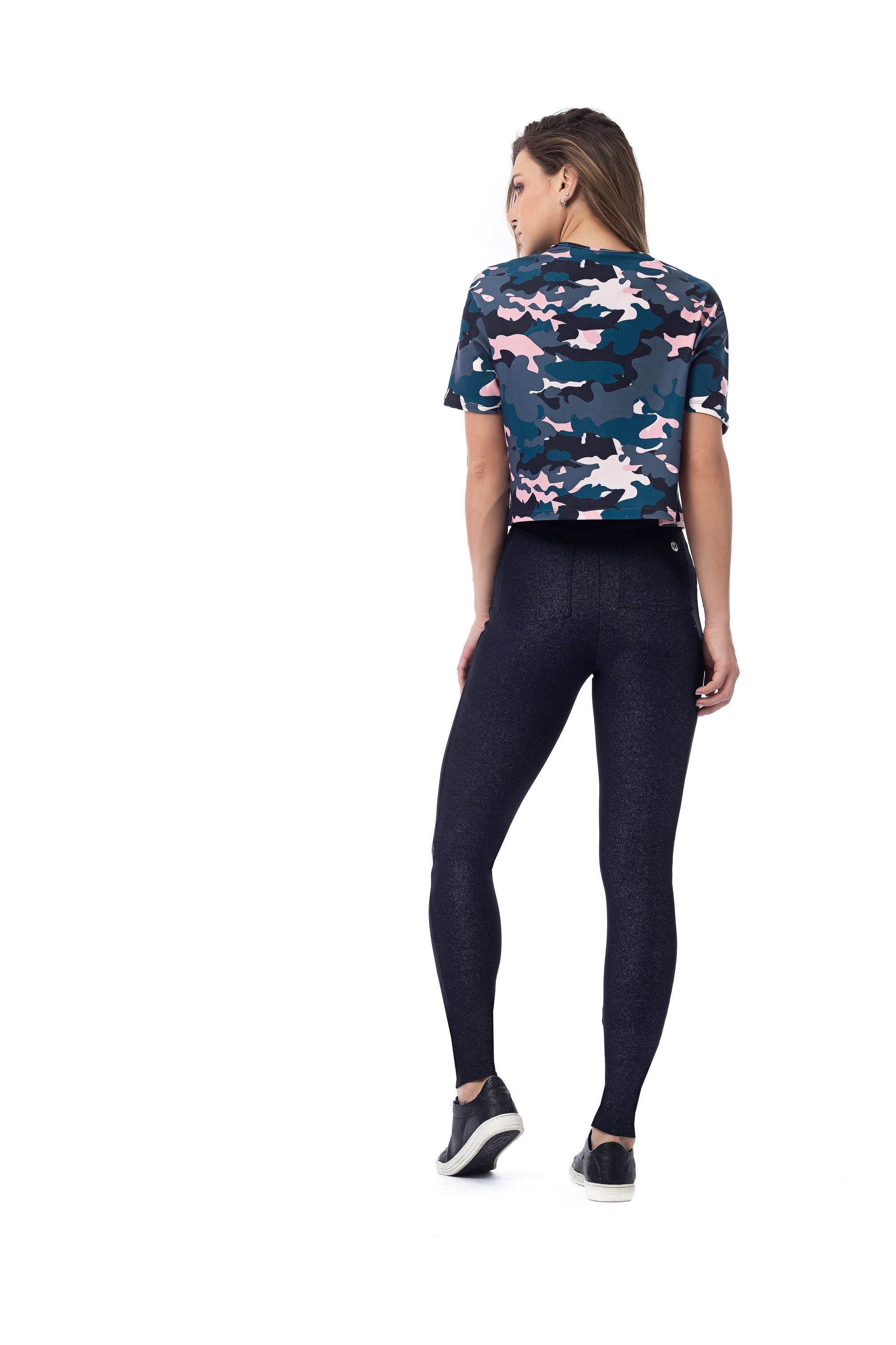 Fernanda Crop Top in Daisy Camouflage