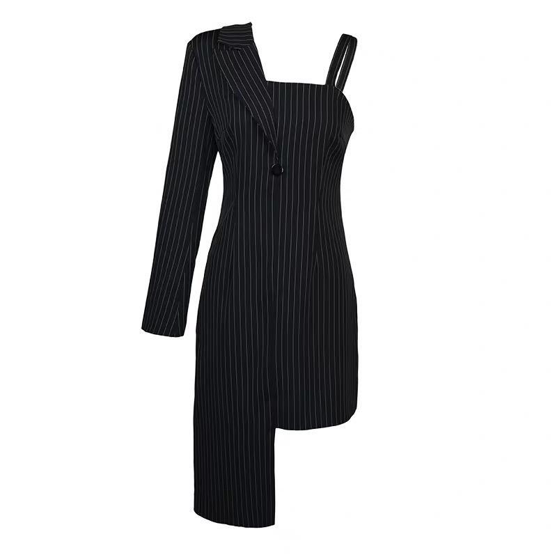 FIA Juliette Pinstripe Blazer Dress