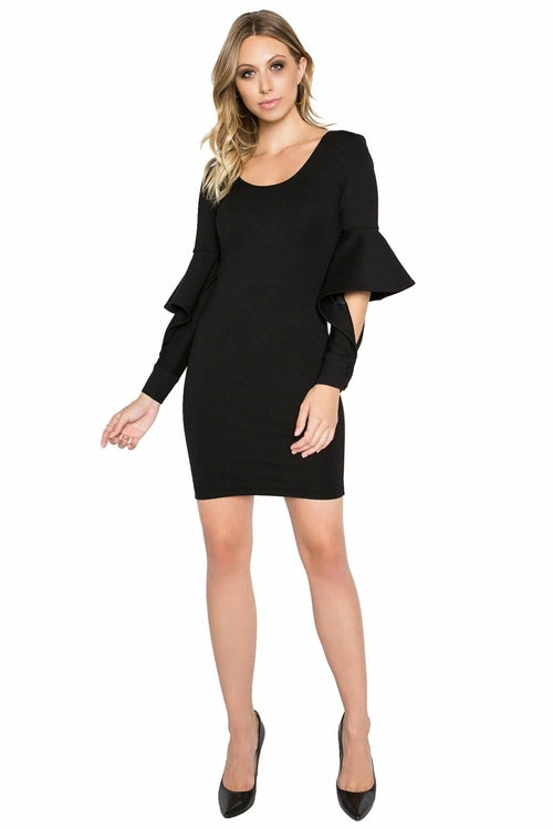 Jayla Mini Dress With Novelty Cuffed Bell